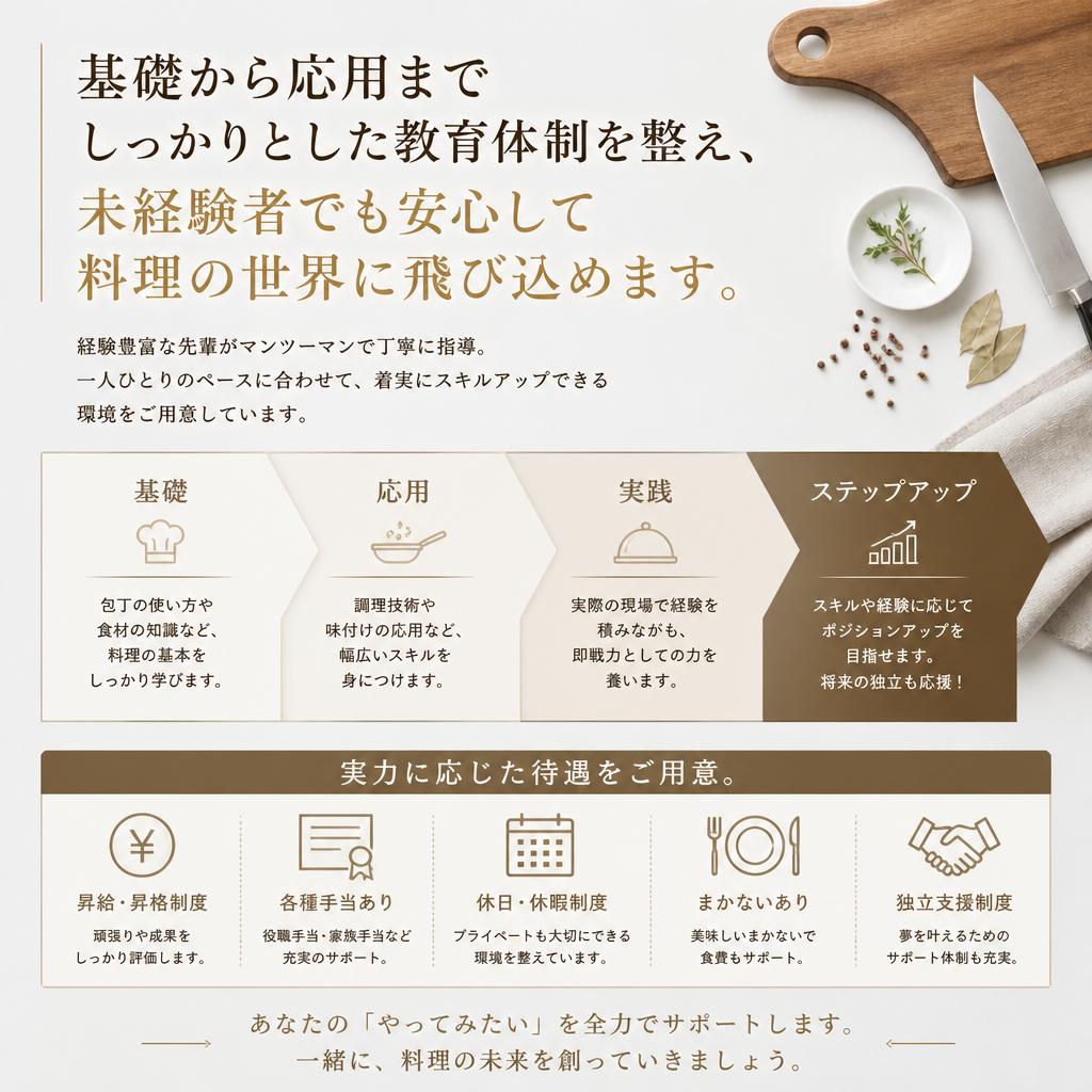 職人としての成長をサポート