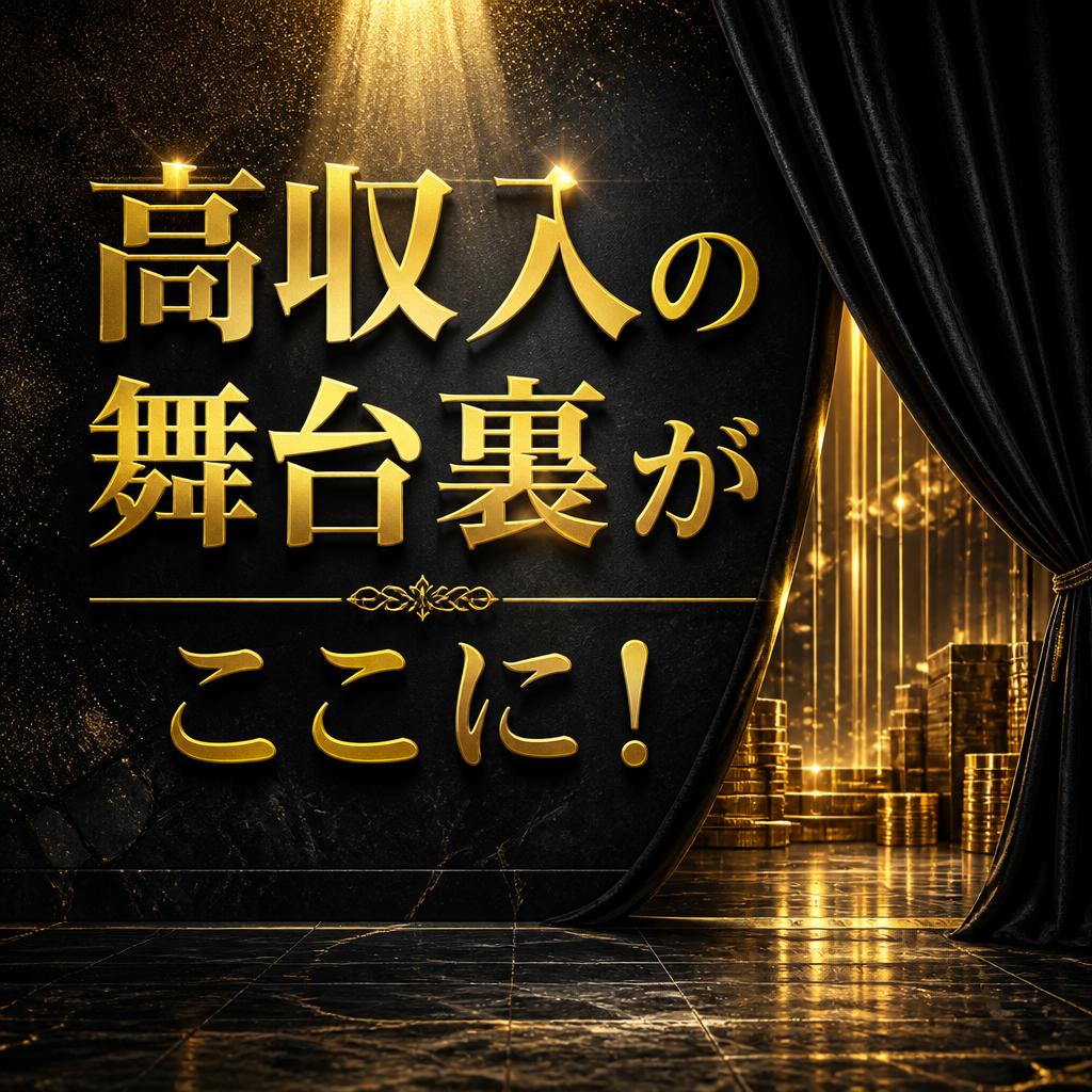 高収入の舞台裏がここに！