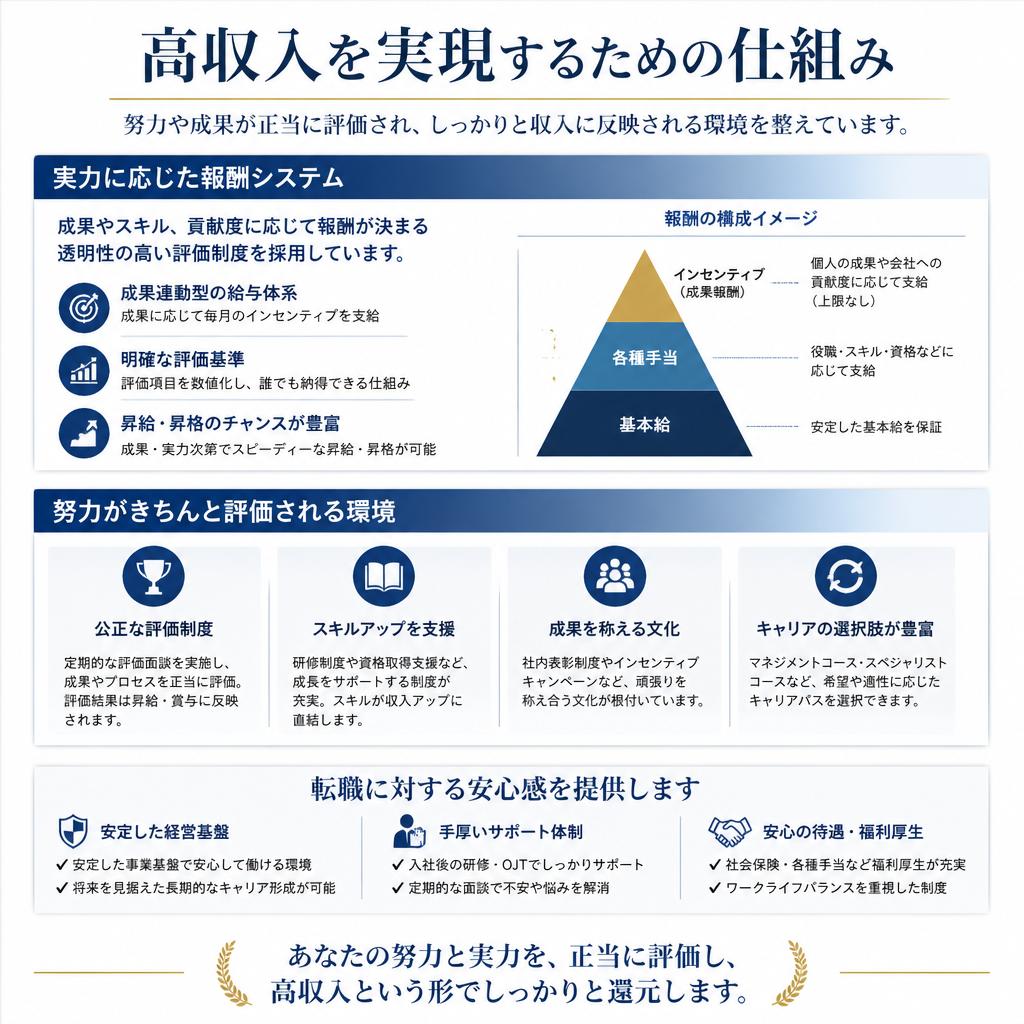 高収入を狙える職場環境