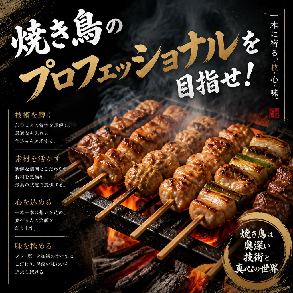 焼き鳥のプロフェッショナルを目指せ！