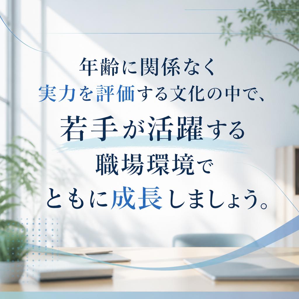 若手スタッフが中心となる活気ある職場