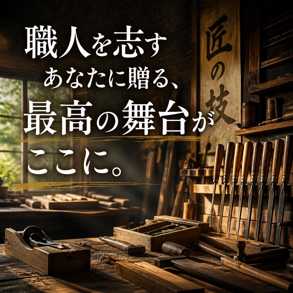 職人を志すあなたに贈る、最高の舞台がここに。