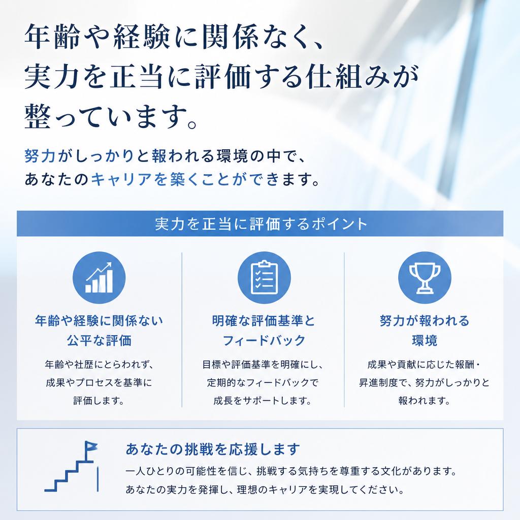 実力重視の評価制度